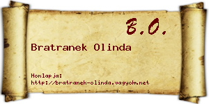 Bratranek Olinda névjegykártya